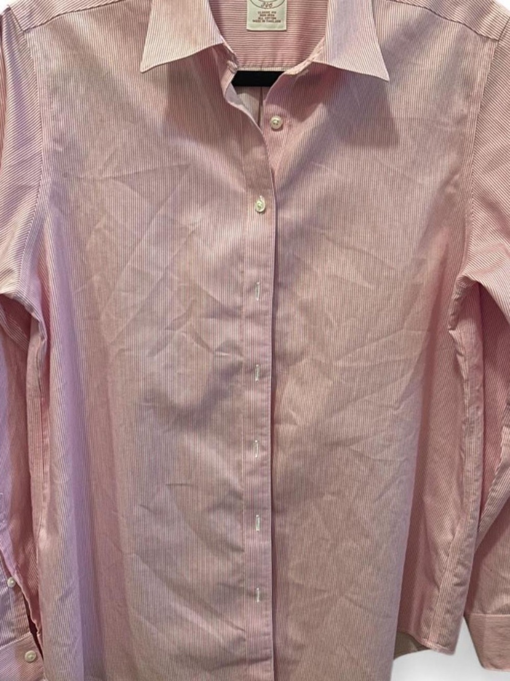 Brooks Brothers "346" long sleeve pink button-down dress shirt Size 10